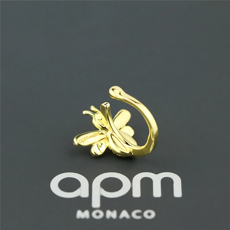 商品[国内直发] apm Monaco|APM MONACO 女士镶钻蜜蜂单只耳骨扣耳骨夹 AE10239OXY,价格¥372,第4张图片详细描述