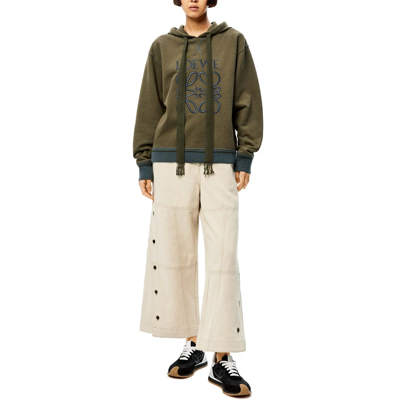 商品Loewe|LOEWE 女士军绿色连帽卫衣 S359341XAQ-4120,价格¥3858,第2张图片详细描述