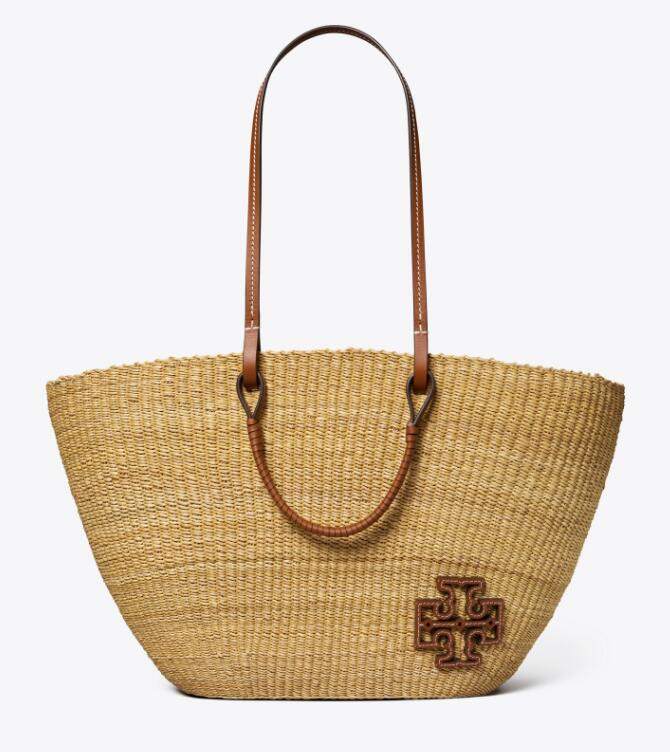 商品Tory Burch|汤丽伯奇女士ELLA 草编提篮托特包135740-254（香港仓发货）,价格¥3373,第10张图片详细描述