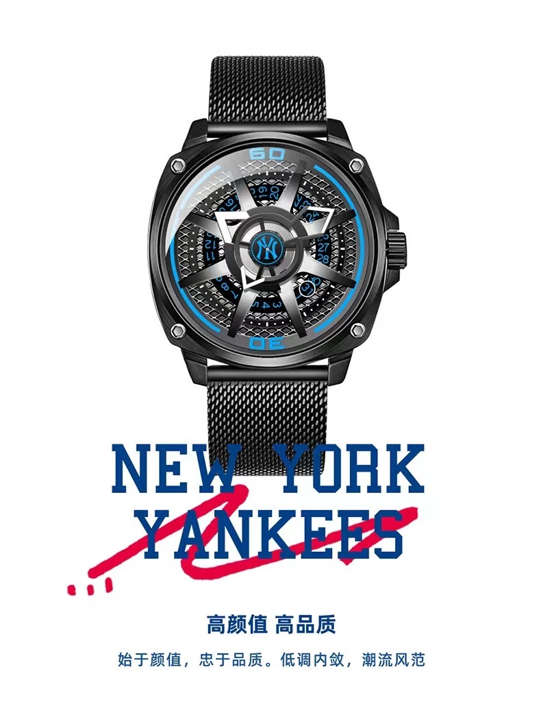 商品[国内直发] MLB|机械手表男 欧美潮流防水腕表 MLB-TP018-1,价格¥680,第2张图片详细描述