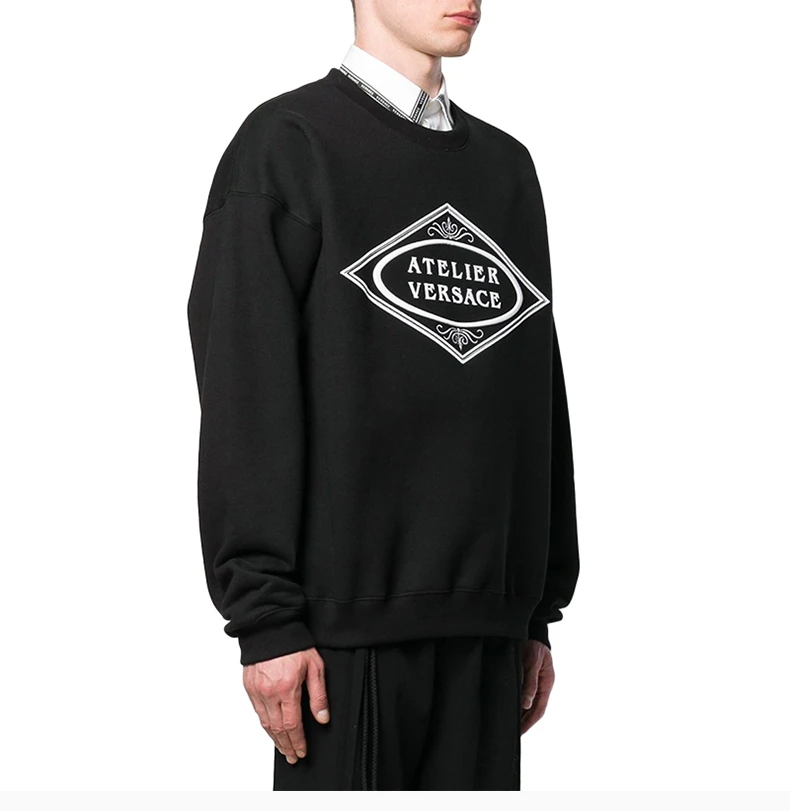 商品[国内直发] Versace|VERSACE 男士黑色棉质卫衣 A84159-A229724-A008,价格¥5224,第5张图片详细描述