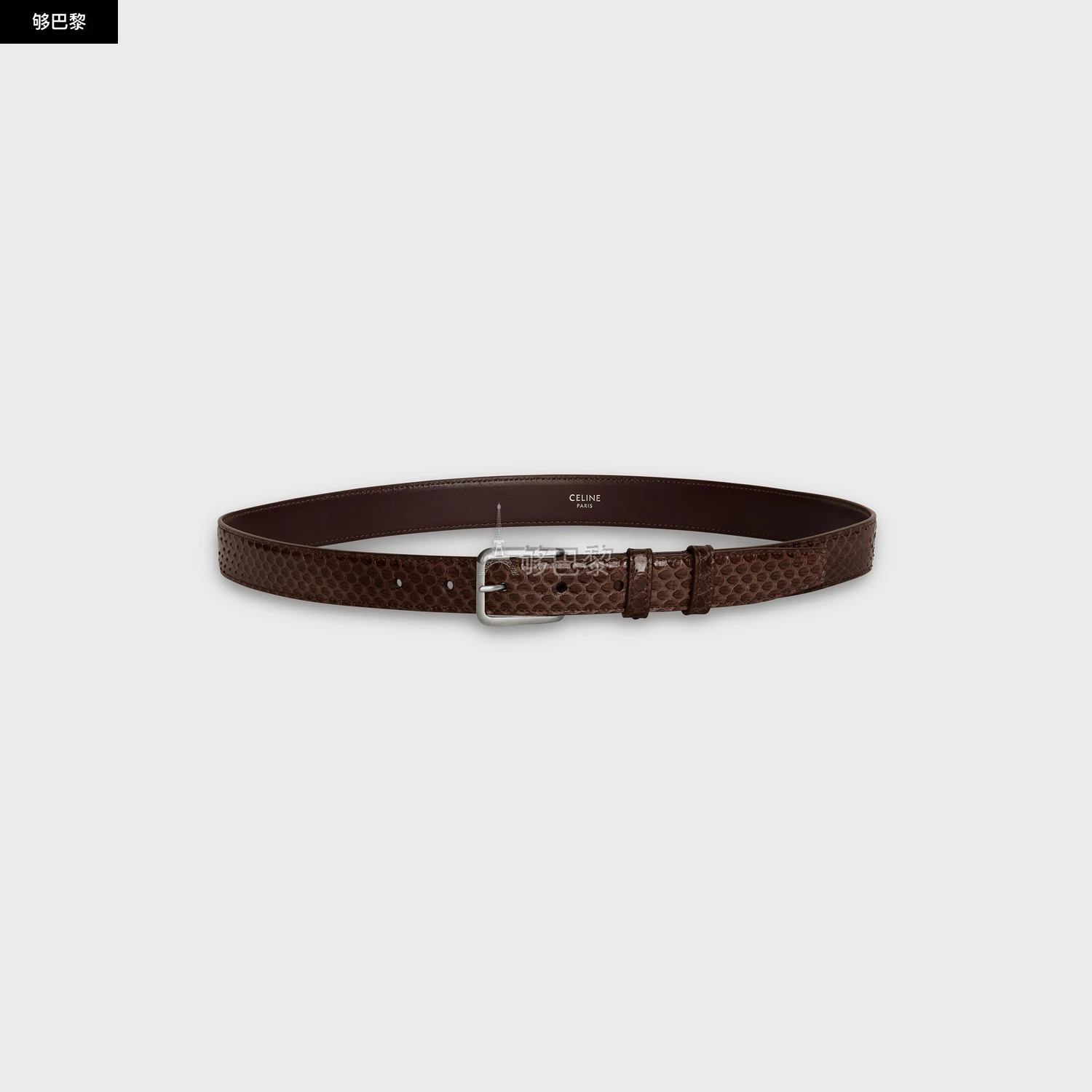 商品Celine|【预售】 赛琳 25春夏 男士 腰带 ELEGANT BELT WITH SQUARE BUCKLE IN WATERSNAKE 45AGT4A58.19EC ,价格¥4757,第5张图片详细描述