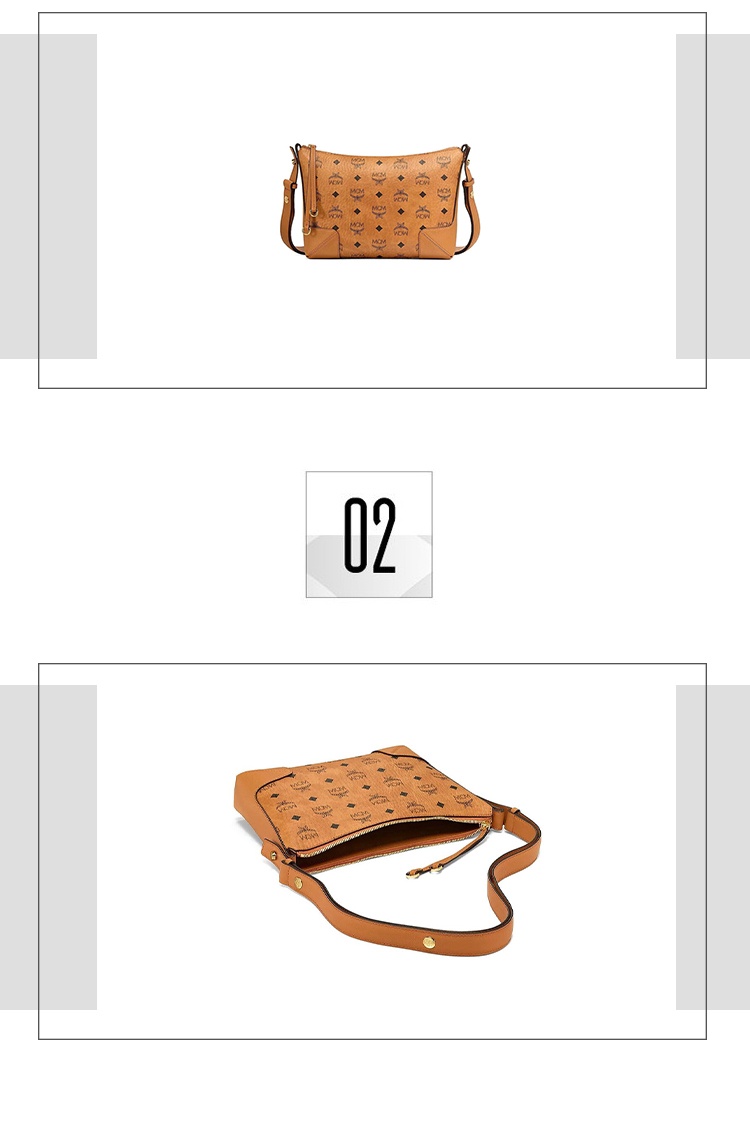 商品MCM|MCM Klara Visetos中号女士单肩斜挎包 MWSBSKM01CO001,价格¥4282,第3张图片详细描述