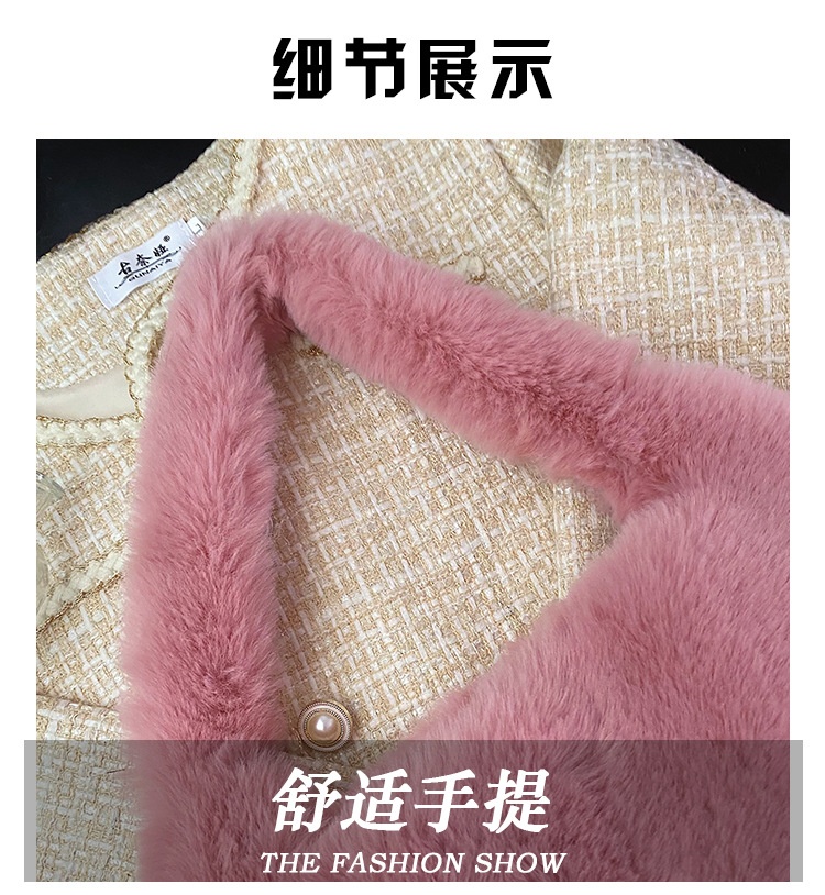 商品[国内直发] GLENVINTEN|格岚云顿毛绒云朵包毛毛包女包秋冬新款时尚复古简约毛绒水桶包女式手提单肩包,价格¥104,第4张图片详细描述