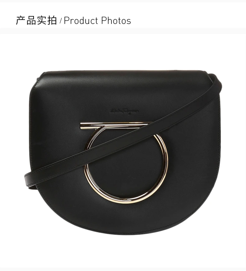 商品[国内直发] Salvatore Ferragamo|Salvatore Ferragamo 菲拉格慕 女士黑色徽标单肩包 21-H002-691251,价格¥6838,第3张图片详细描述