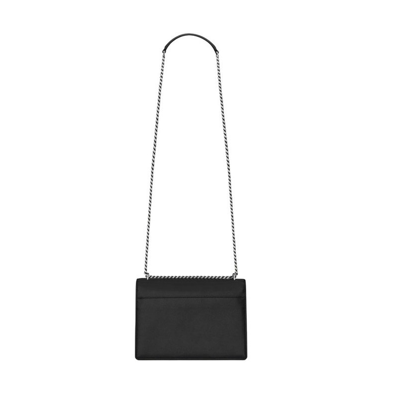 商品Yves Saint Laurent|SAINT LAURENT PARIS/圣罗兰  新款 女士SUNSET中号小牛皮 银扣 斜挎单肩包,价格¥16494,第3张图片详细描述