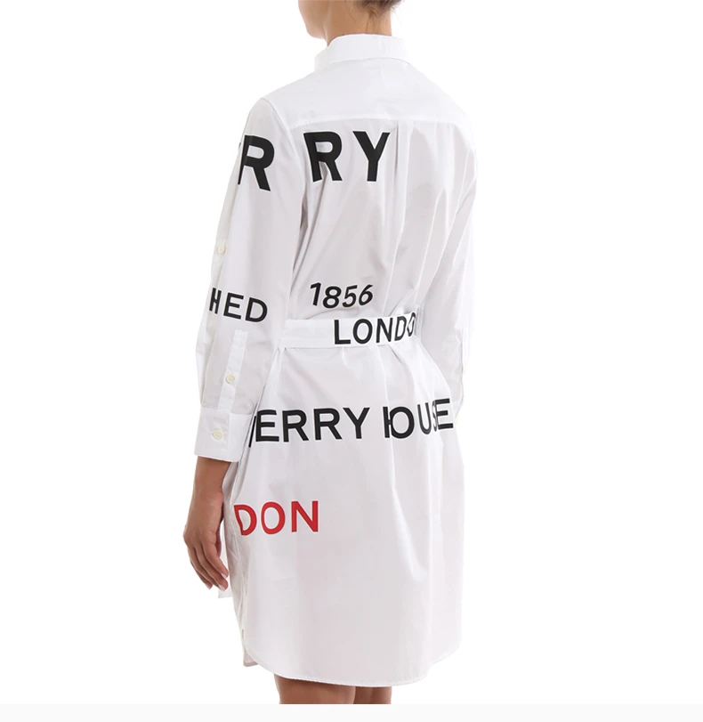 商品[国内直发] Burberry|BURBERRY 女士白色连衣裙 8013907,价格¥5751,第6张图片详细描述