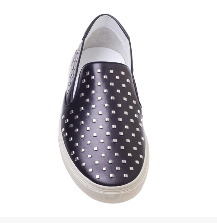 商品Yves Saint Laurent|YSL 圣罗兰 男士黑色铆钉平底板鞋 397305-AJ400-1000,价格¥1448,第9张图片详细描述