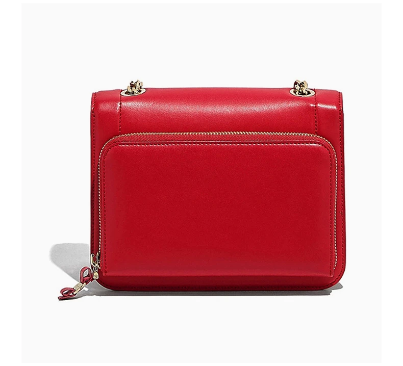 商品[国内直发] Salvatore Ferragamo|Salvatore Ferragamo 菲拉格慕 红色小牛皮单肩斜挎包c 21-G877-685836,价格¥7527,第6张图片详细描述