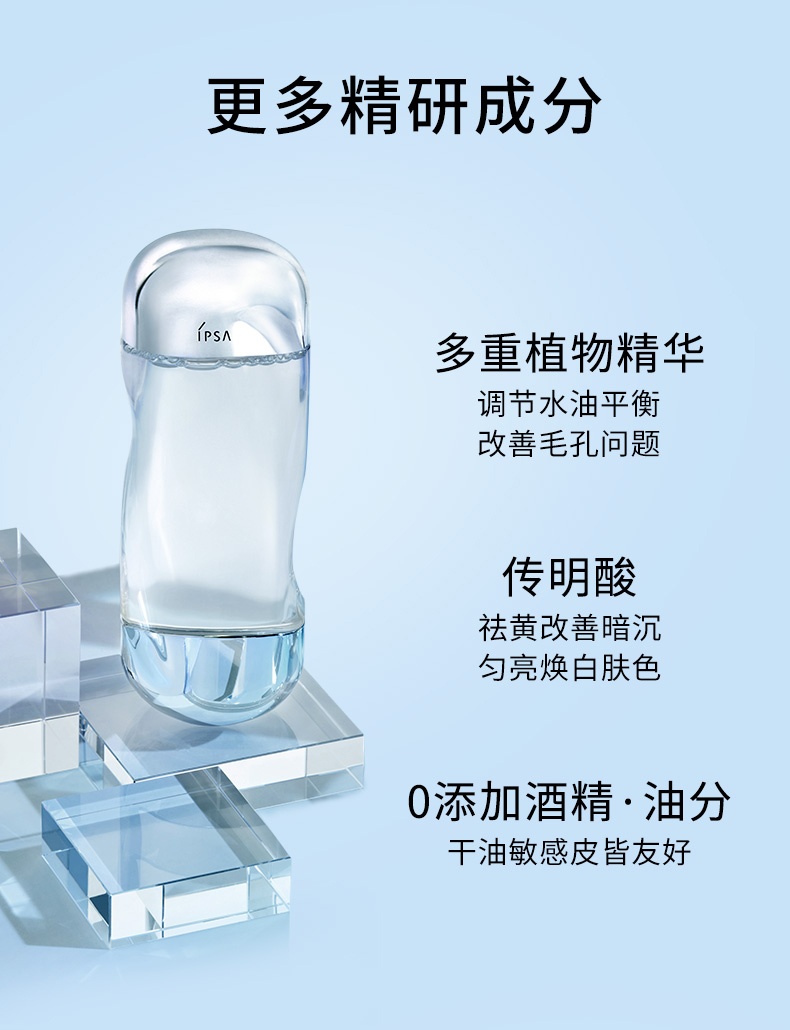 商品[国内直发] IPSA|IPSA茵芙莎 流金水流金岁月凝润美肤水 200ml 抗痘补水保湿透白消闭口,价格¥212,第6张图片详细描述
