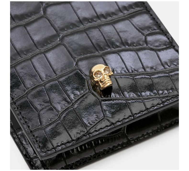 商品[国内直发] Alexander McQueen|ALEXANDER MCQUEEN 黑色女士手机包 632035-1JMFG-1050,价格¥2046,第8张图片详细描述