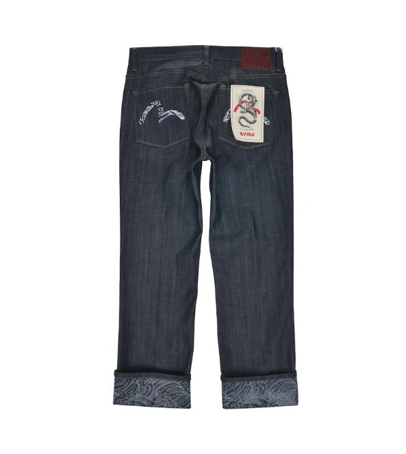 商品Evisu|【享贝家】（国内现货-QD）Evisu 福神 波浪纹小标logo户外休闲牛仔裤 ET1MDP741ID,价格¥463,第2张图片详细描述