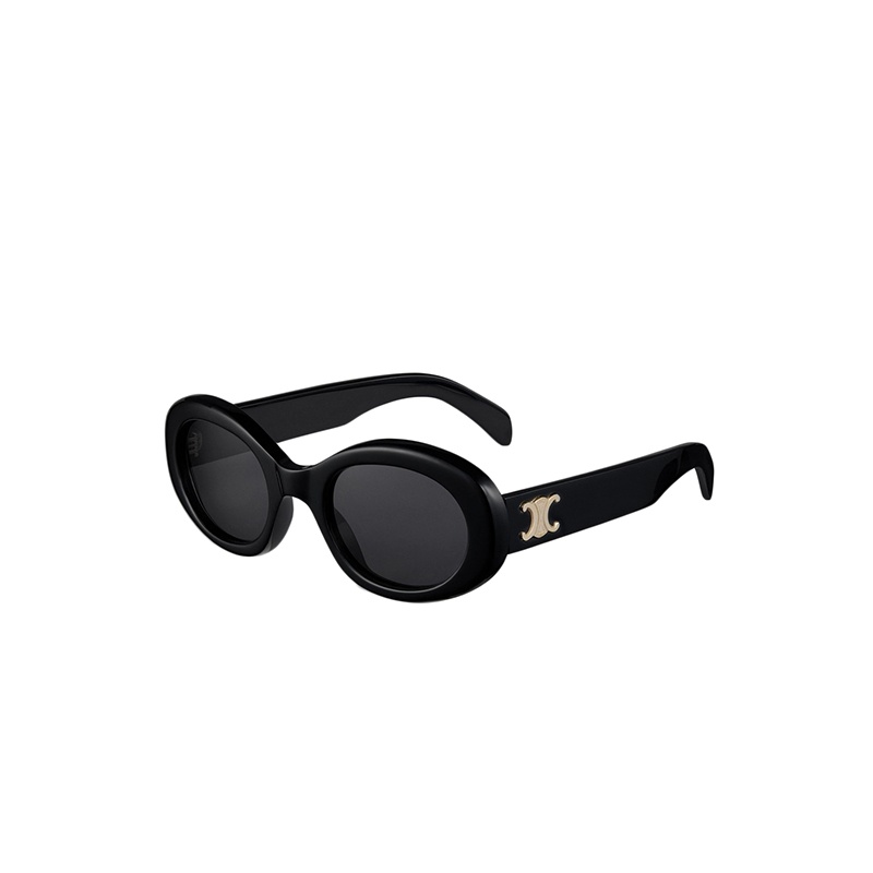 商品Celine|【现货】赛琳 TRIOMPHE 01系列 女士醋酸纤维镜框椭圆形太阳眼镜墨镜(两色可选）,价格¥3352,第4张图片详细描述
