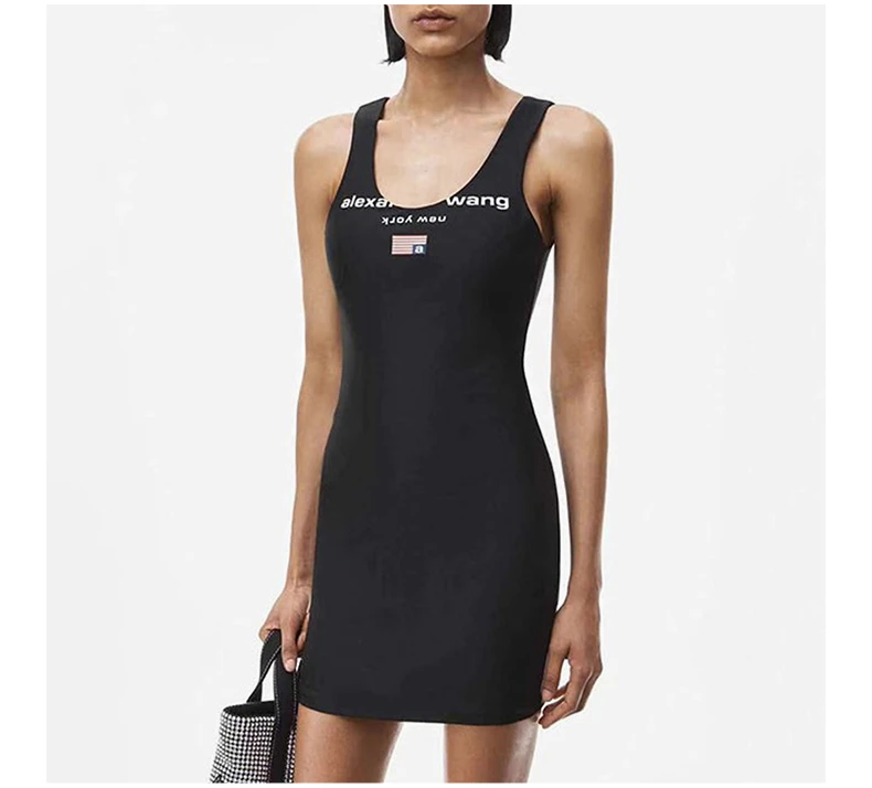 商品Alexander Wang|ALEXANDER WANG 黑色女士连衣裙 4CC3216132-001,价格¥1675,第6张图片详细描述