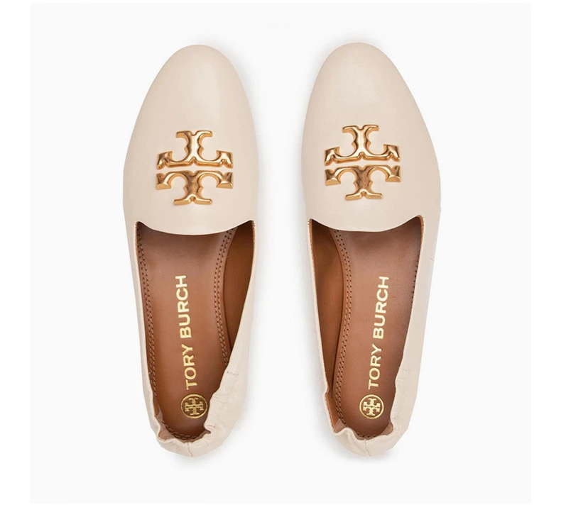 商品Tory Burch|TORY BURCH 女士奶油色牛皮乐福鞋 84922-122,价格¥1686,第6张图片详细描述