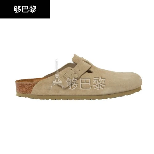 商品Birkenstock|【特惠8.7折】包邮包税【预售7天发货】 BIRKENSTOCK 男士 平底凉鞋 Boston VL/Fell 皮革套鞋  1001140/FADED KHAKI BIOR8MBNGEE,价格¥1547,第3张图片详细描述