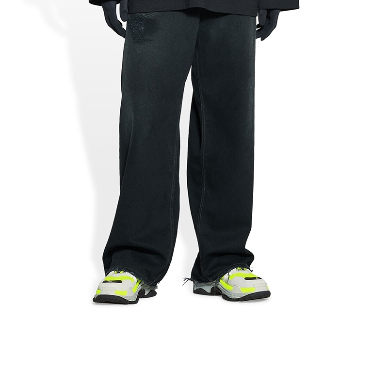 商品Balenciaga|巴黎世家23新款 TRIPLE S男荧光黄聚酯运动鞋,价格¥7894,第4张图片详细描述