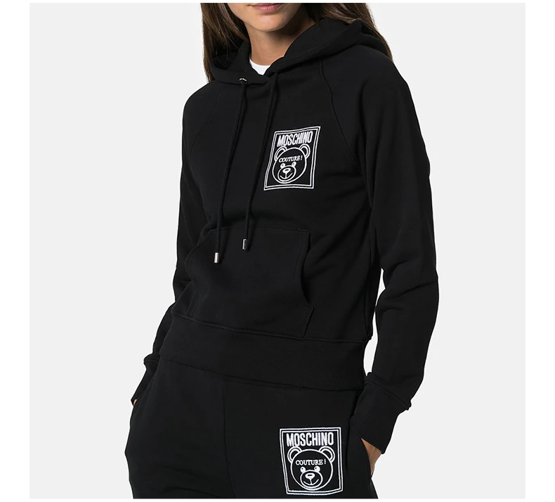 商品Moschino|MOSCHINO 黑色女士卫衣/帽衫 EA1709-5527-4555,价格¥1513,第4张图片详细描述