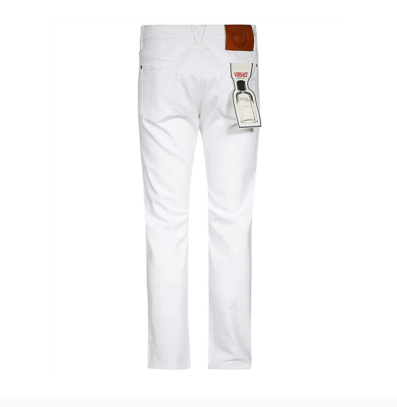 商品Versace|VERSACE 范思哲 男士白色棉质休闲裤 A86010-A233976-A8001,价格¥2801,第7张图片详细描述