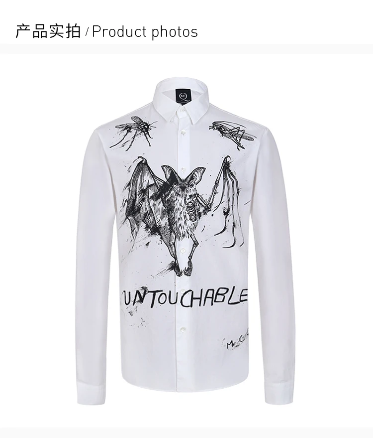 商品[国内直发] Alexander McQueen|Alexander McQueen 亚历山大·麦昆 男士白色纯棉衬衫 308597-REP28-9000,价格¥2050,第4张图片详细描述