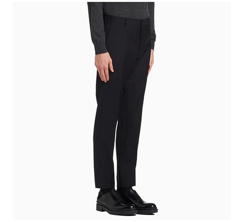 商品[国内直发] Prada|PRADA 普拉达 男士黑色羊毛休闲裤 UPA841-D39-F0002,价格¥2553,第6张图片详细描述