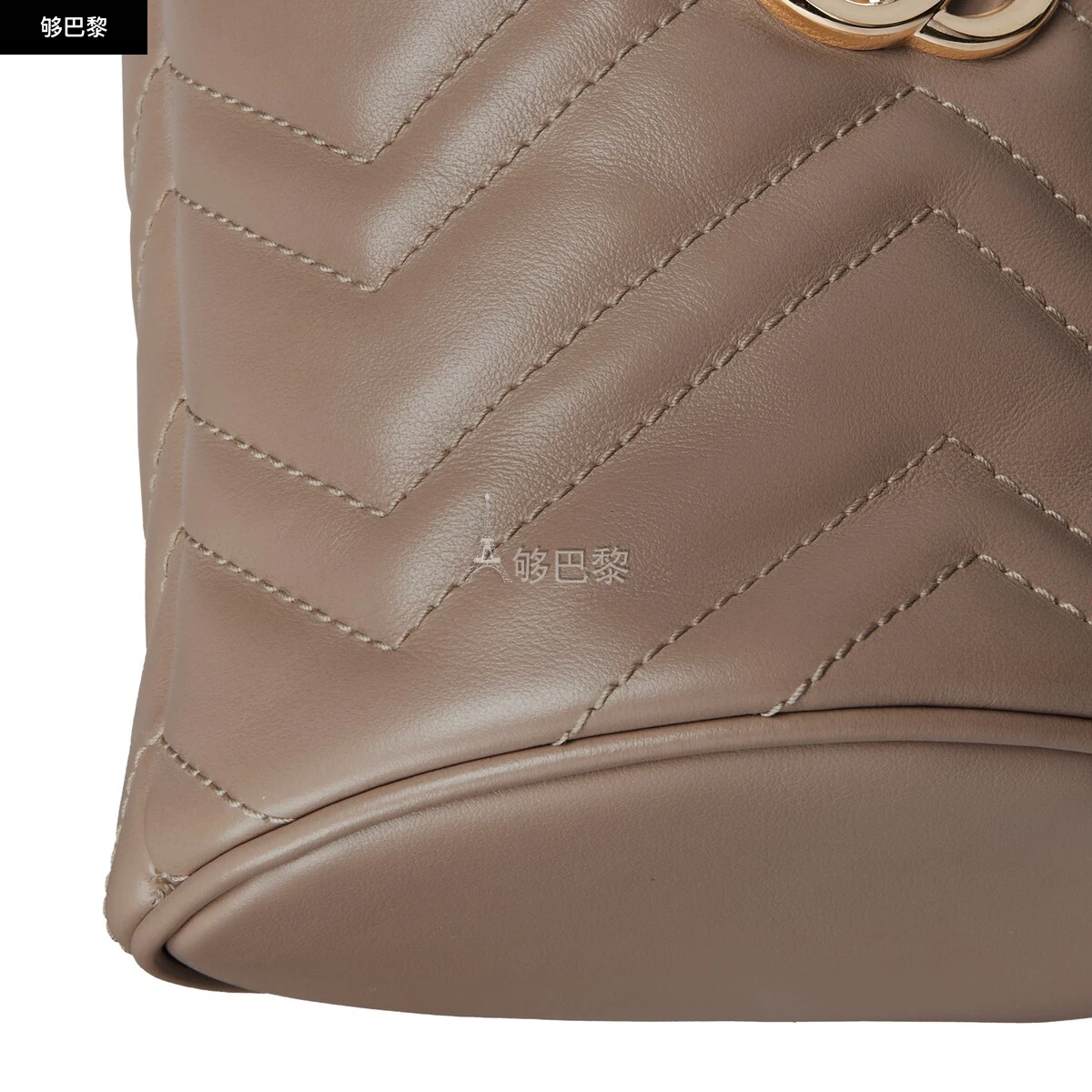 商品Gucci|【预售】 古驰 24秋冬 女士 单肩包 GG MARMONT系列迷你水桶包 575163 DTDHD 1523,价格¥10274,第4张图片详细描述