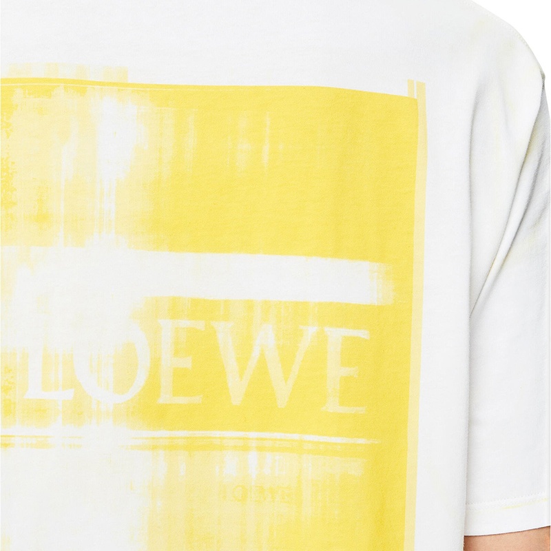 商品Loewe|LOEWE/罗意威 22年秋冬新款 男士白色/黄色纯棉复印效果Anagram Logo印花T恤,价格¥3542,第2张图片详细描述
