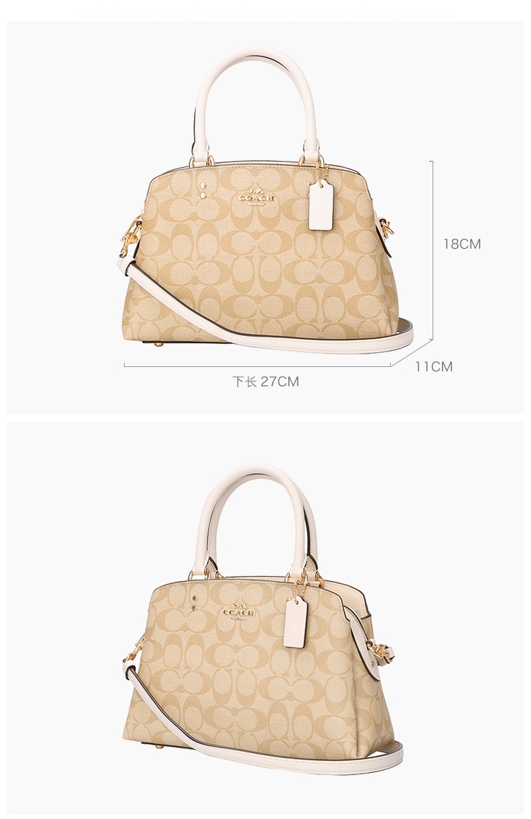 商品Coach|蔻驰女包经典迷你LILLIE CARRYALL单肩斜挎手提包戴妃包,价格¥1757,第4张图片详细描述