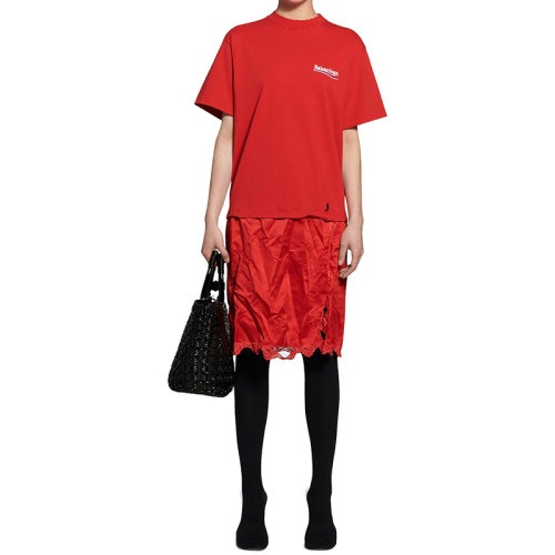 商品Balenciaga|Balenciaga/巴黎世家  女士红色棉质复古球衣连衣裙T恤671398TKVJ16406,价格¥7516,第2张图片详细描述
