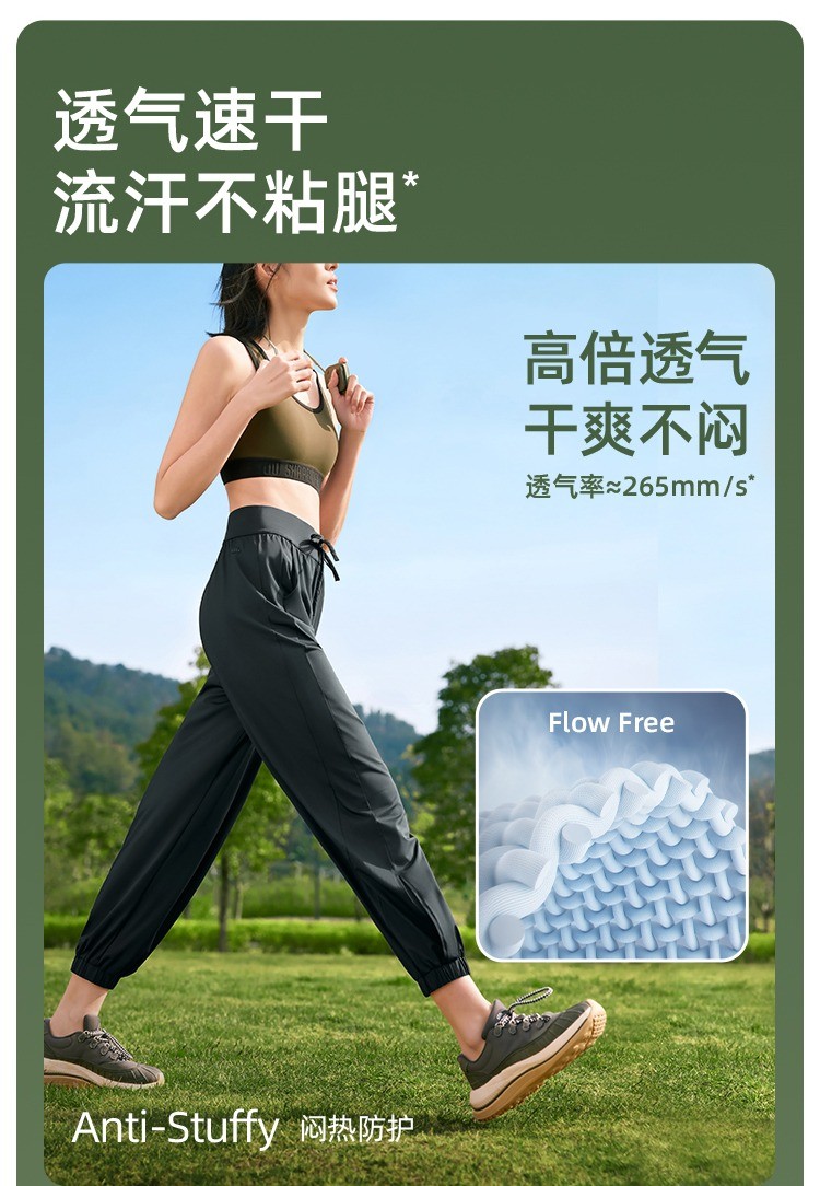 商品[国内直发] Beneunder|蕉下防晒裤女夏季束脚休闲灯笼裤宽松显瘦裤子速干焦下运动裤长裤,价格¥191,第11张图片详细描述