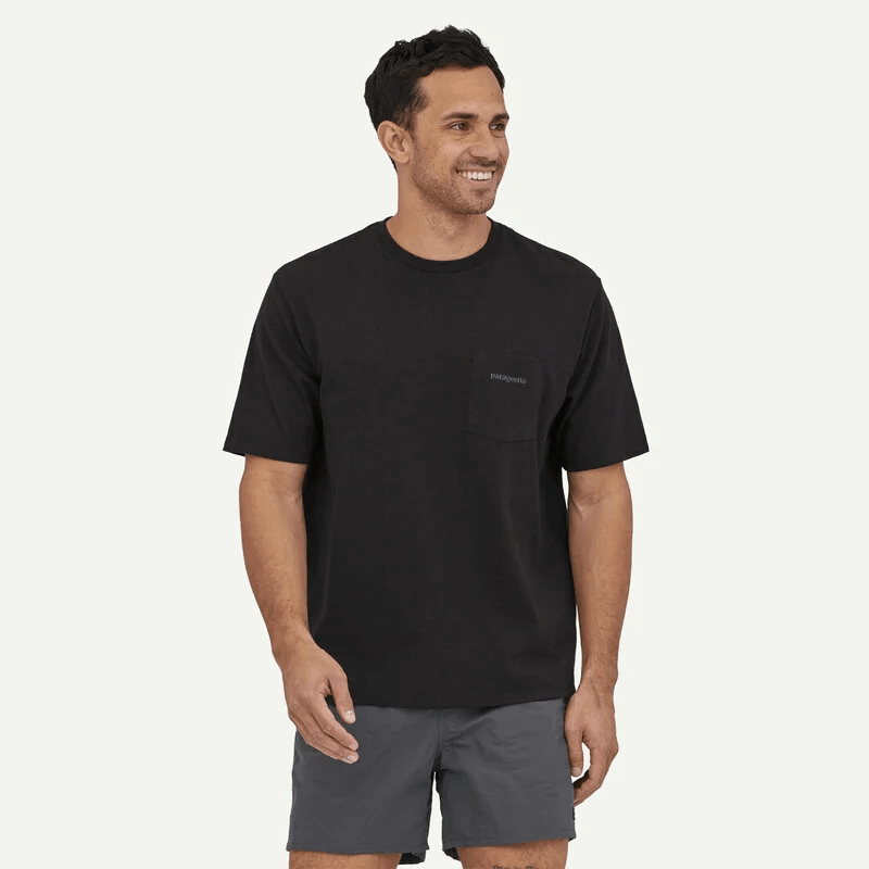 商品Patagonia|PATAGONIA 男士墨黑色棉/涤纶短袖T恤,价格¥446,第5张图片详细描述