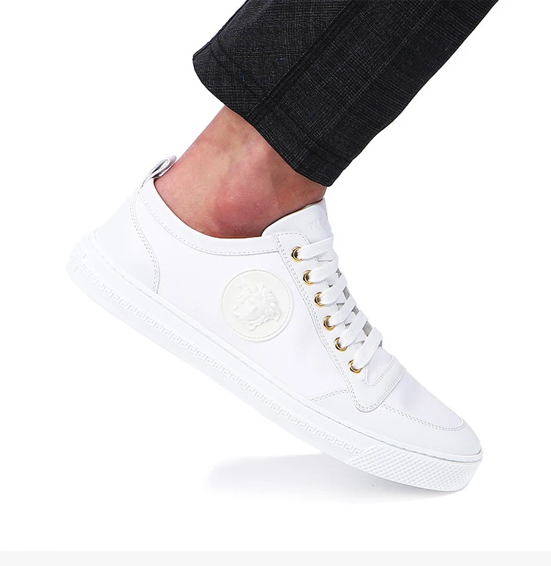商品Versace|VERSACE 范思哲 男士白色休闲板鞋 DSU5916-D3TEVG-D010H,价格¥2590,第7张图片详细描述