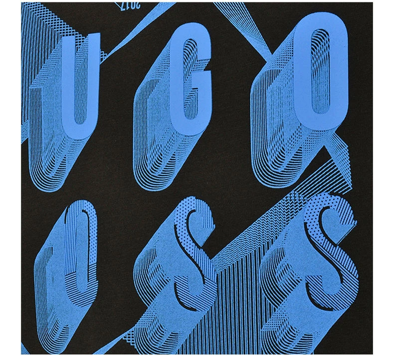 商品Hugo Boss|HUGO BOSS 黑色男士T恤 TEEOS-171-5506-001,价格¥376,第7张图片详细描述