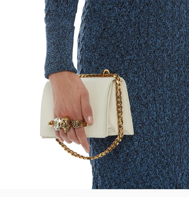 商品[国内直发] Alexander McQueen|Alexander McQueen 亚历山大·麦昆 女士白色单肩斜挎小方包 558541-CMO0T-9004,价格¥8484,第9张图片详细描述