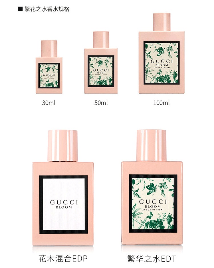 商品Gucci|古驰绿意繁华之水女士香水30-50-100ml,价格¥613,第6张图片详细描述