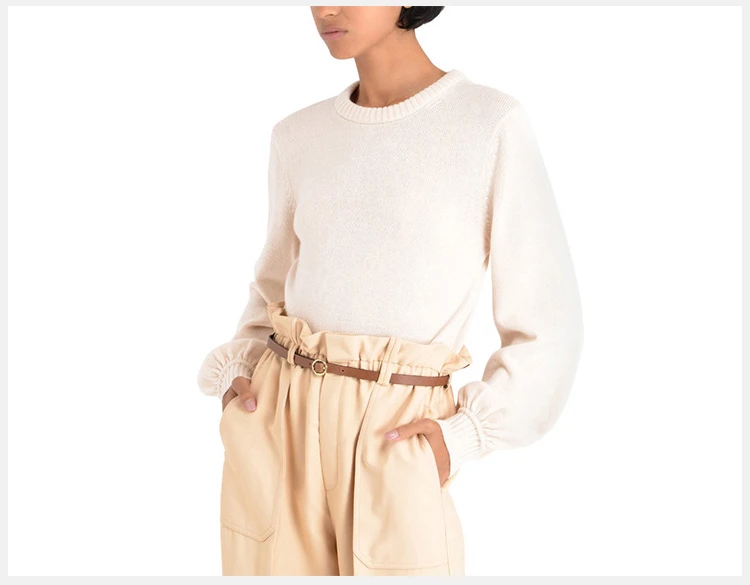 商品Chloé|Chloe' 蔻依 女士米色羊绒毛衣 C18AMP73-500-24U,价格¥2769,第5张图片详细描述