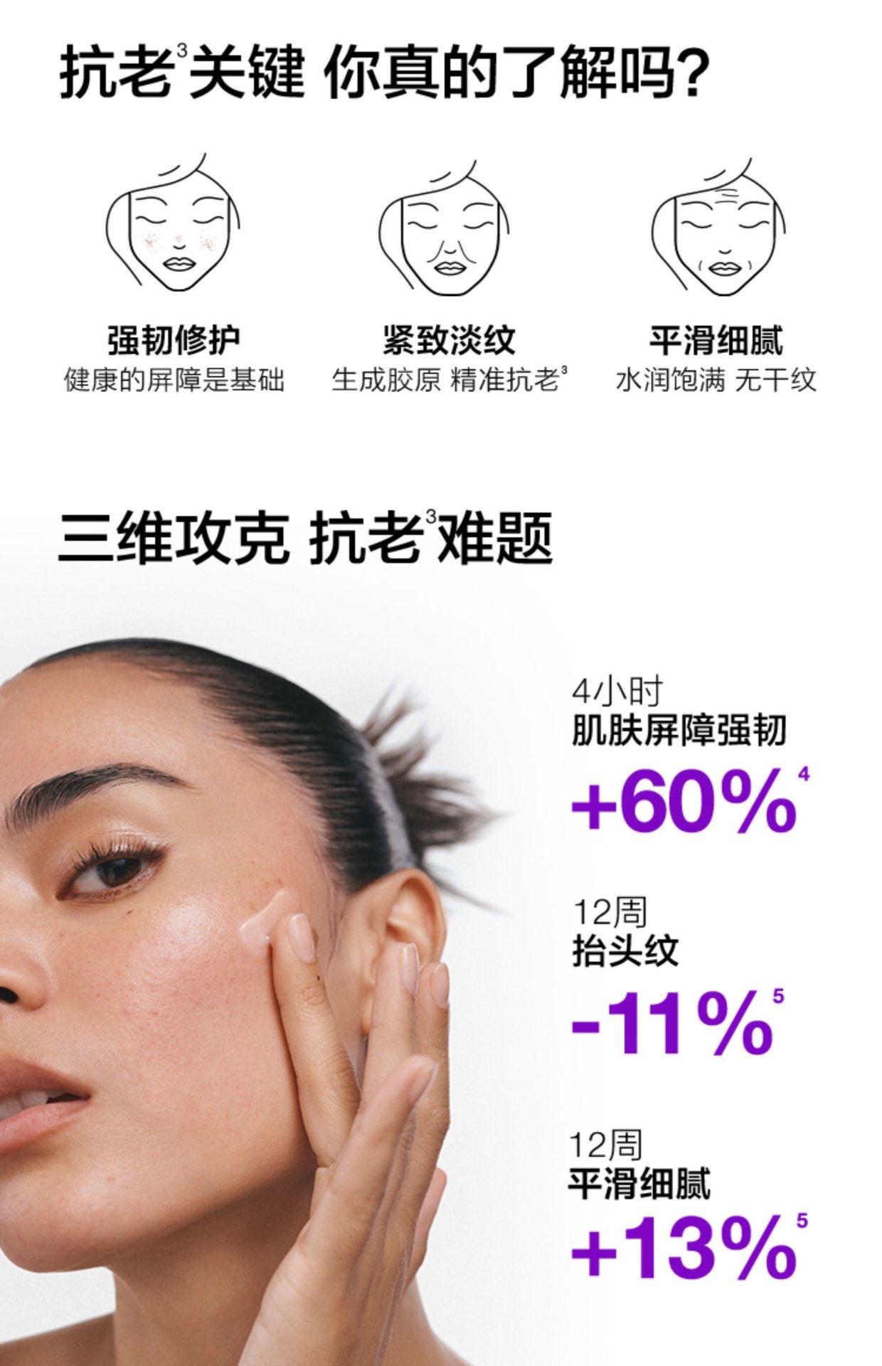 商品Clinique|CLINIQUE 倩碧 智慧专研抚纹面霜1870紫光抗老面霜 50ml 抗皱紧致修护舒缓,价格¥510,第2张图片详细描述