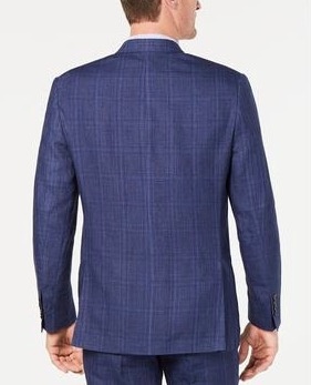 商品Ralph Lauren|Men's Classic-Fit UltraFlex Stretch Blue Plaid Suit Jacket,价格¥298,第4张图片详细描述