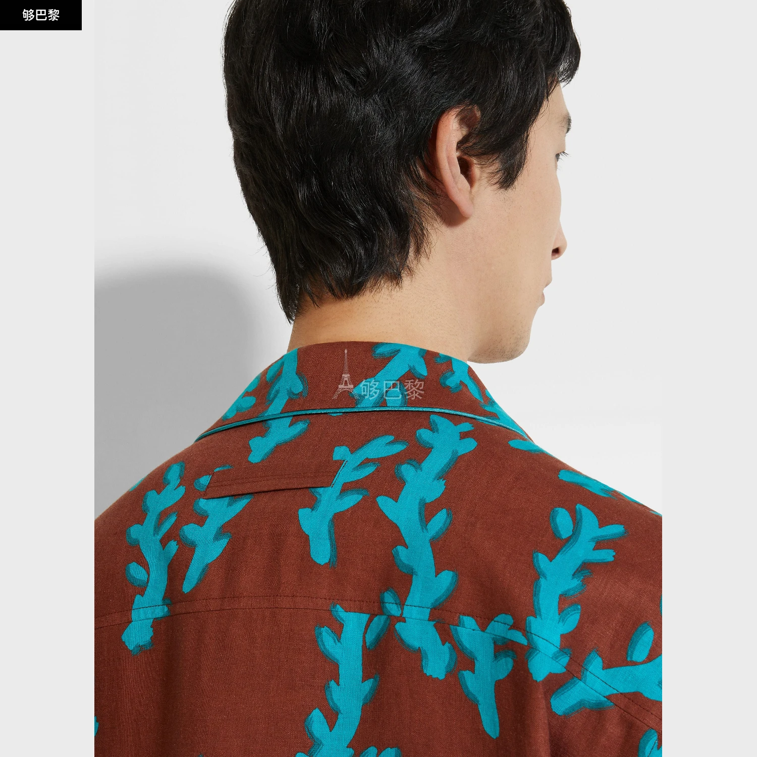 商品Zegna|【预售】 杰尼亚 25春夏 男士 长袖衬衫 Red Linen Shirt NPC50-009-619 ,价格¥24423,第5张图片详细描述