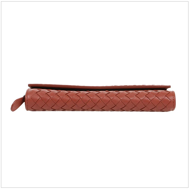 商品[国内直发] Bottega Veneta|Bottega Veneta 葆蝶家 中性羊皮砖红色长款包 150509-V001N-6329,价格¥4054,第6张图片详细描述