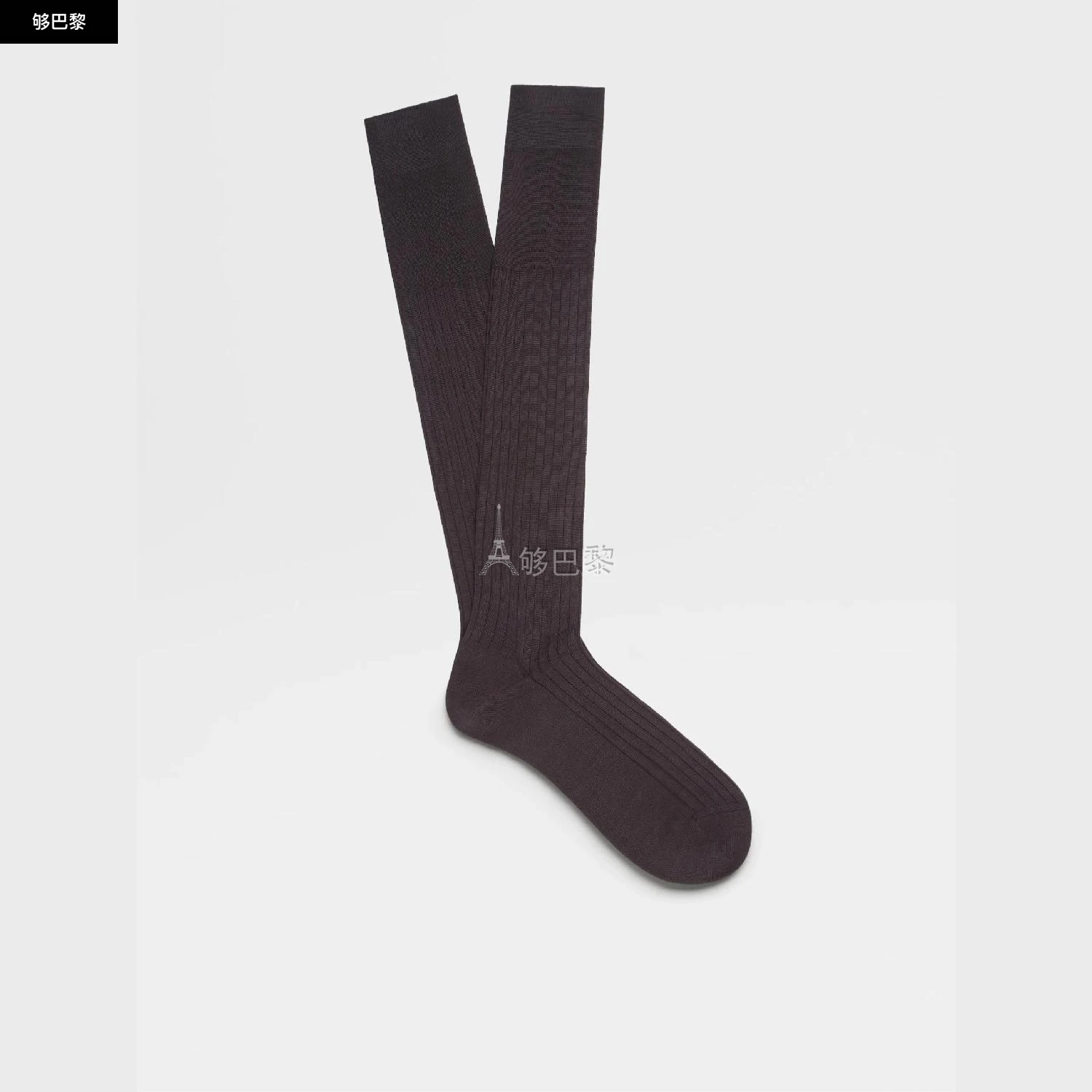 商品Zegna|【预售】 杰尼亚 24秋冬 男士 袜子 Dark Grey Cotton Socks N4V10-011-022,价格¥746,第2张图片详细描述