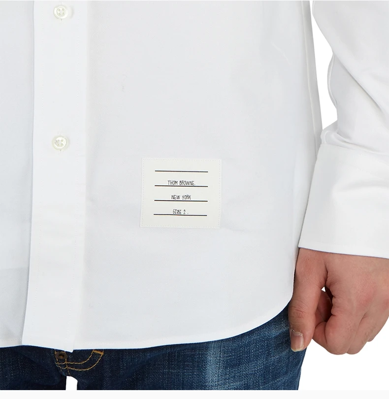 商品Thom Browne|THOM BROWNE 男士白色棉质衬衫 MWL272E-06177-100,价格¥3062,第8张图片详细描述