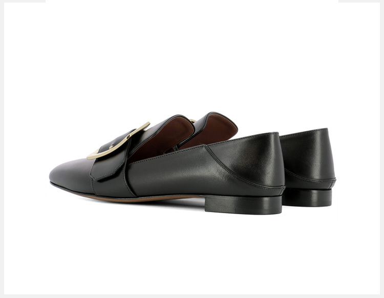 商品Bally|Bally 巴利 女士黑色皮革平跟鞋 6213099,价格¥2346,第8张图片详细描述