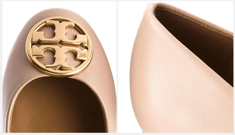 商品Tory Burch|Tory Burch 汤丽柏琦 女士裸粉色皮革高跟鞋 45900-927,价格¥1270,第1张图片详细描述