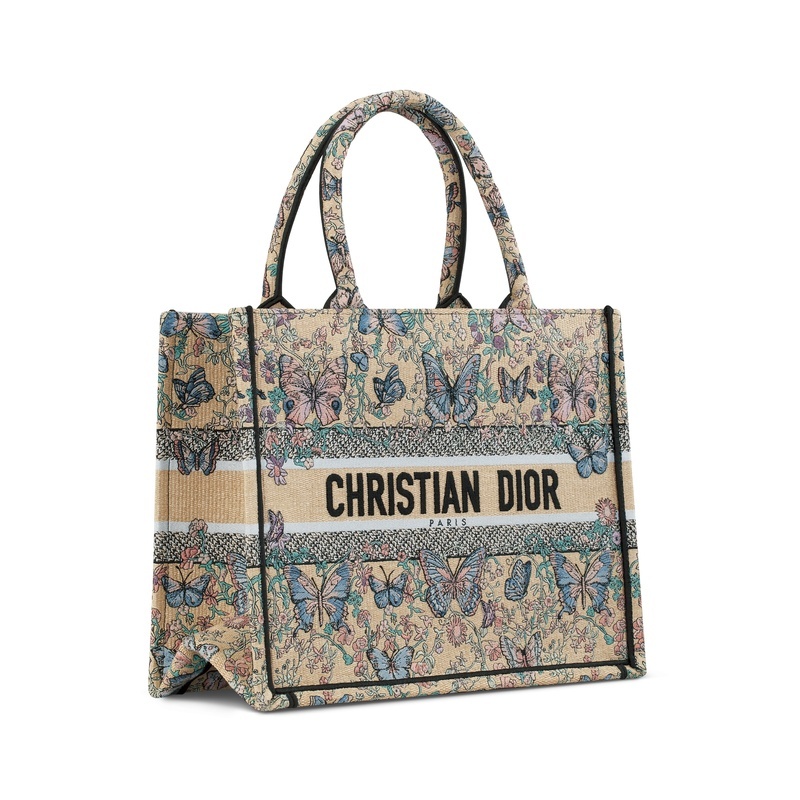 商品Dior|迪奥 Book Tote系列女士多色拉菲草手提包 M1296ZEEW_M918,价格¥23681,第7张图片详细描述