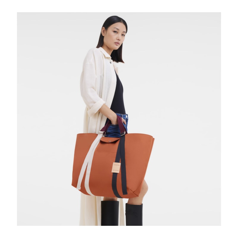 商品[国内直发] Longchamp|珑骧女士帆布拼皮革单肩手提包10204 HCC P69,价格¥1182,第3张图片详细描述