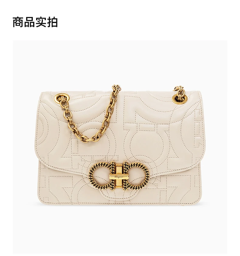 商品[国内直发] Salvatore Ferragamo|SALVATORE FERRAGAMO 女士绗缝翻盖包 21-H168-720499,价格¥10349,第4张图片详细描述