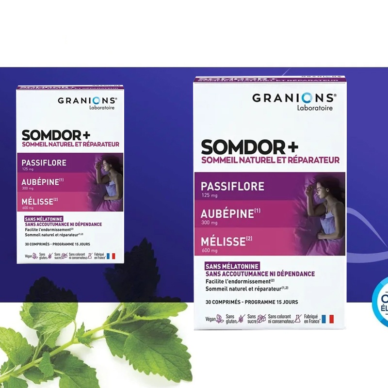 商品Granions|格兰宁调节助眠褪黑素胶囊 30粒 调理睡眠障碍抗燥热,价格¥177,第2张图片详细描述
