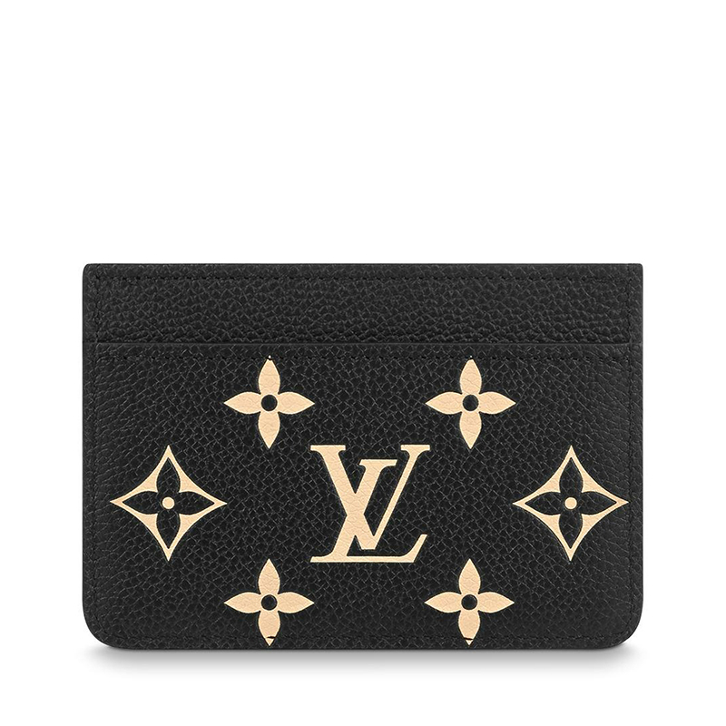 商品Louis Vuitton|预售十天 Louis Vuitton/路易威登 22春夏新款女士黑色/米色压纹软粒面牛皮革老花印花卡夹M81022,价格¥3284,第5张图片详细描述