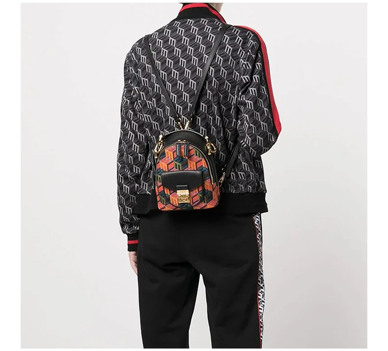 商品[国内直发] MCM|MCM 印花女士双肩包 MWKCSCK01MT,价格¥5167,第8张图片详细描述